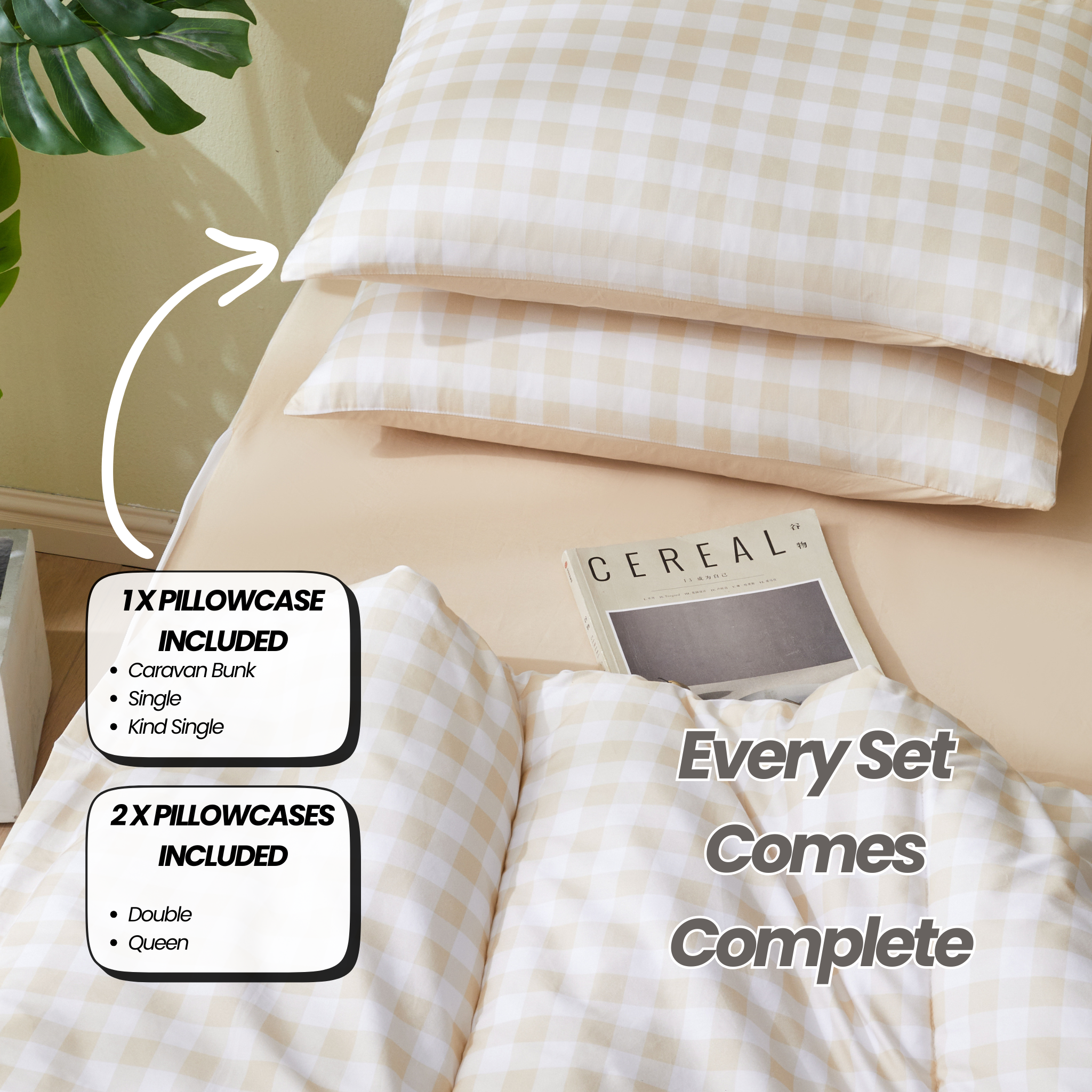 Beige Gingham
