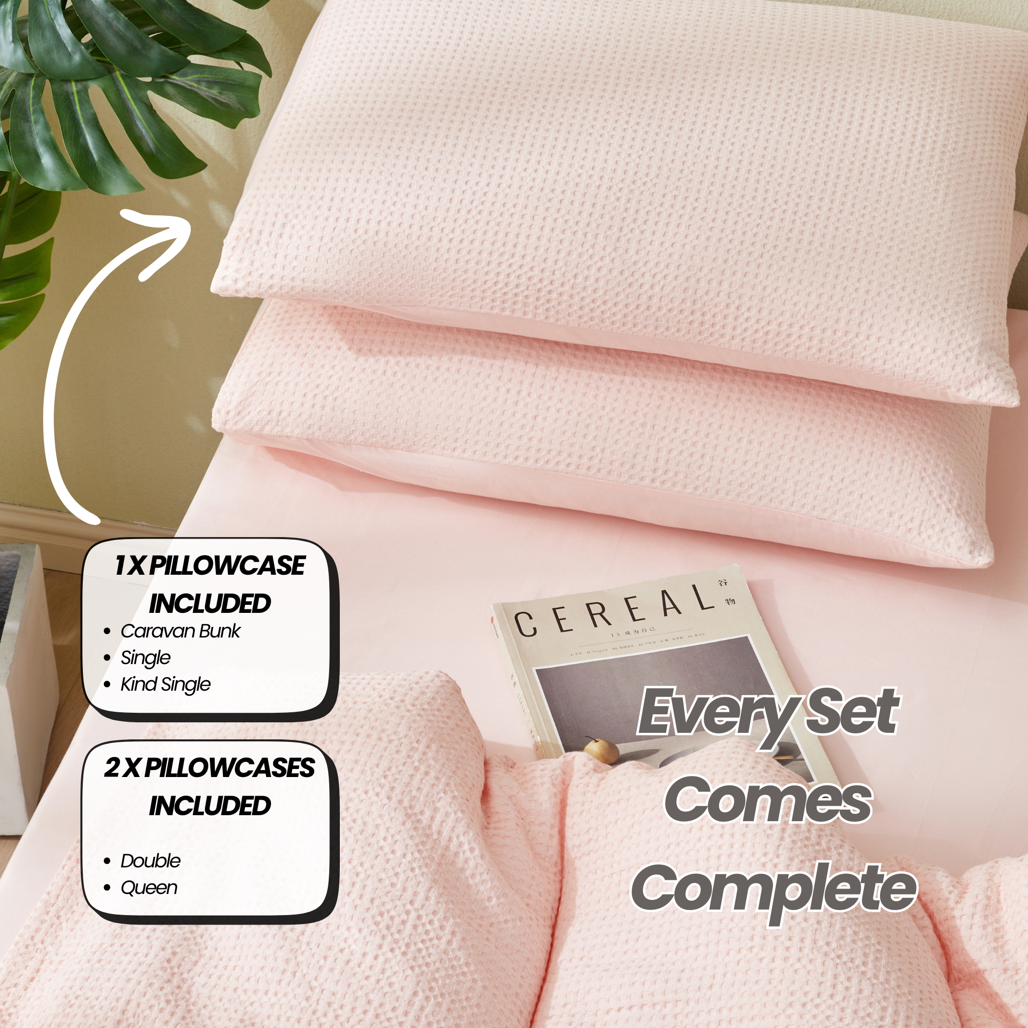 Baby Pink Waffle & Accident Pad