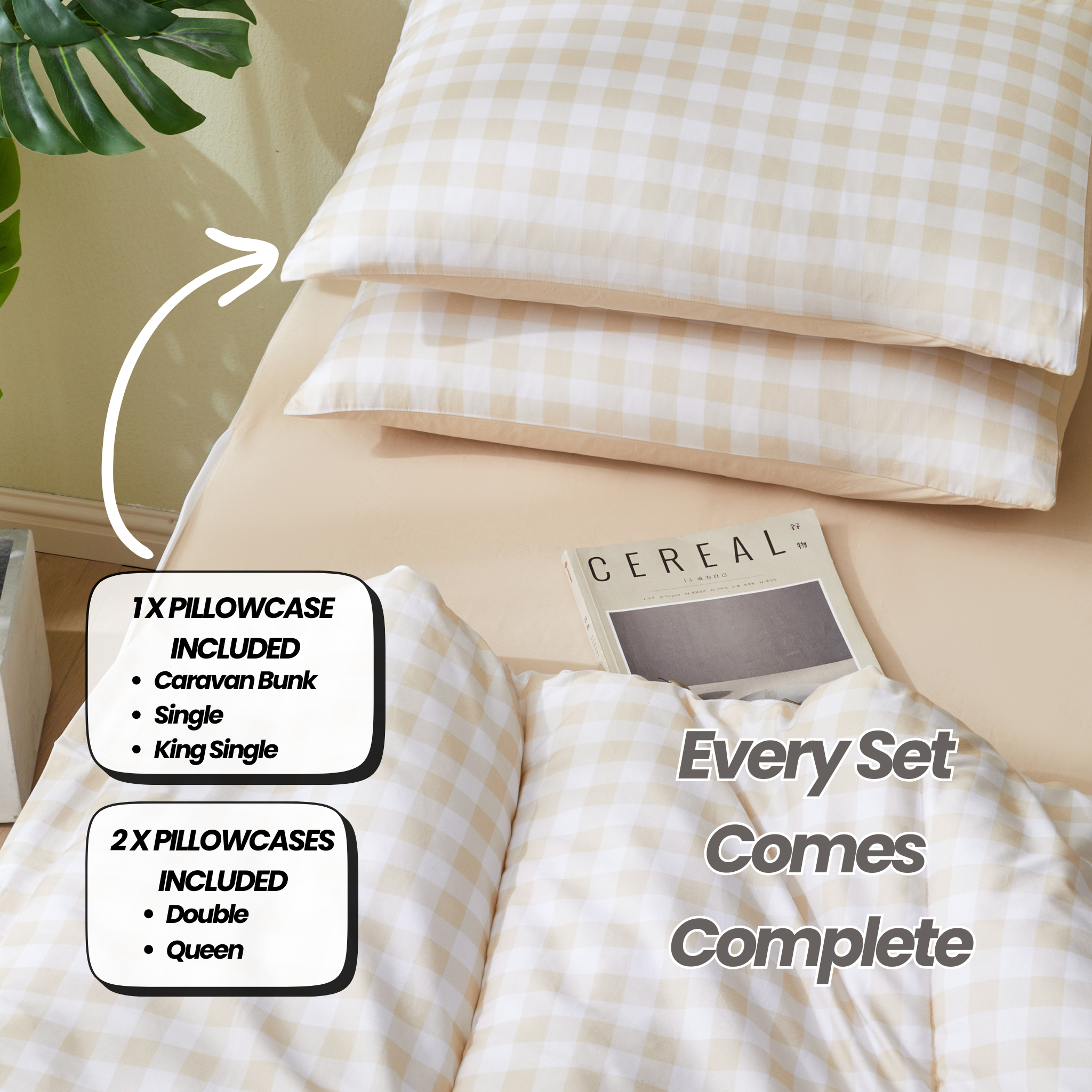 Beige Gingham & Accident Pad